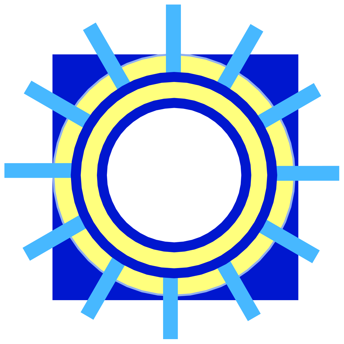the sun with blue and yellow rays clip art png transparent Sunny Blue and Yellow Rays Clipart for Vibrant Designs
