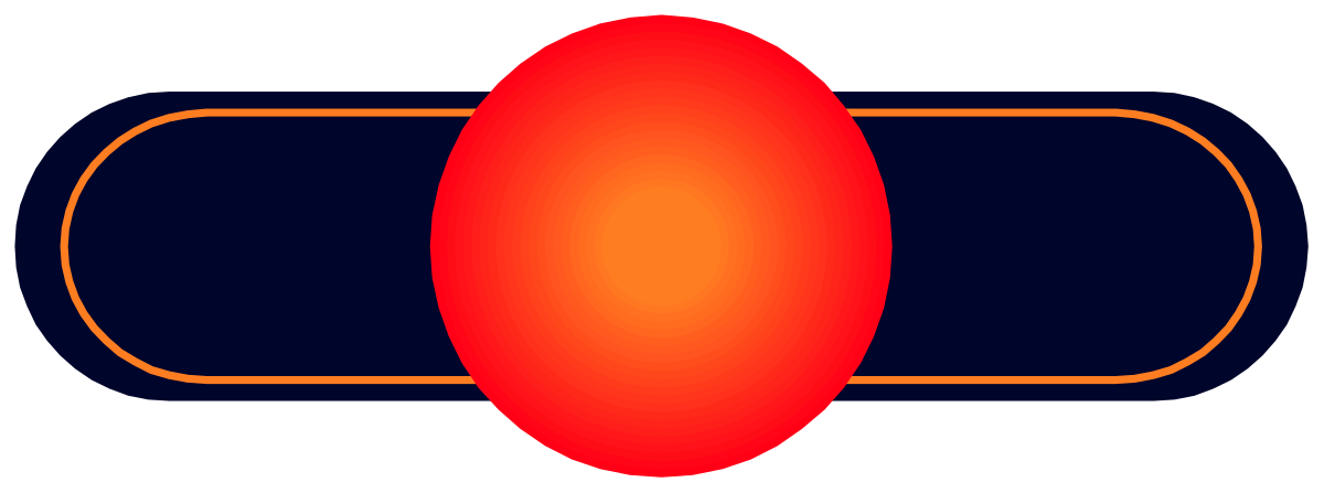 Red Object on Black Background Clipart for Bold Designs
