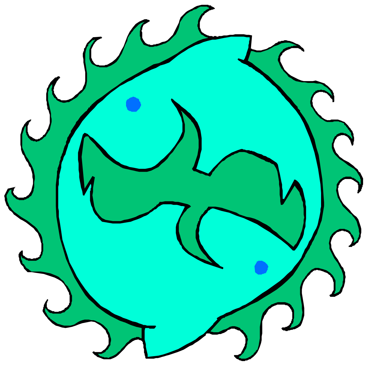 Green Fireball with Blue Eyes Clipart: Dynamic and Eye-Catching Visuals