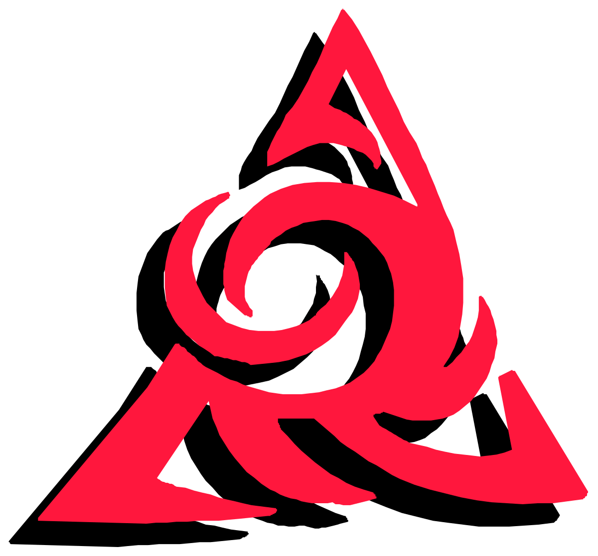 Red Triangle Logo Clipart for Vibrant Designs