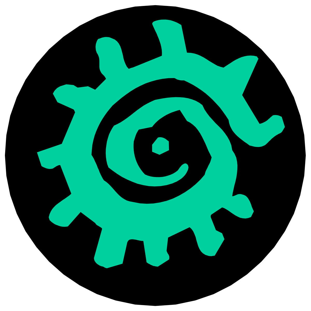 a green gear wheel with a black background clip art png transparent Green Gear Wheel on Black Background - Dynamic Clipart Illustration