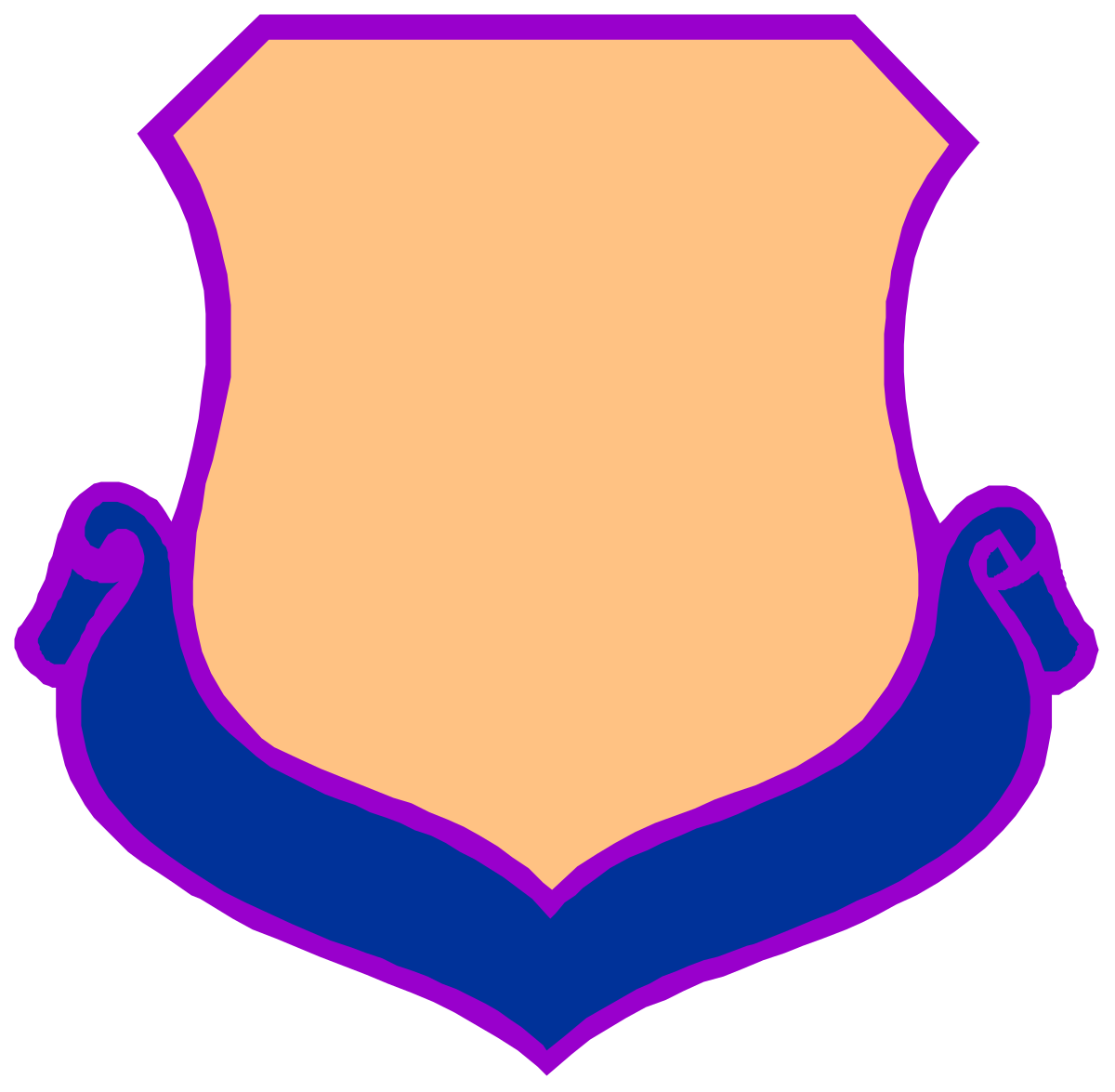 Shield with Two Hands Holding It - Clipart Design