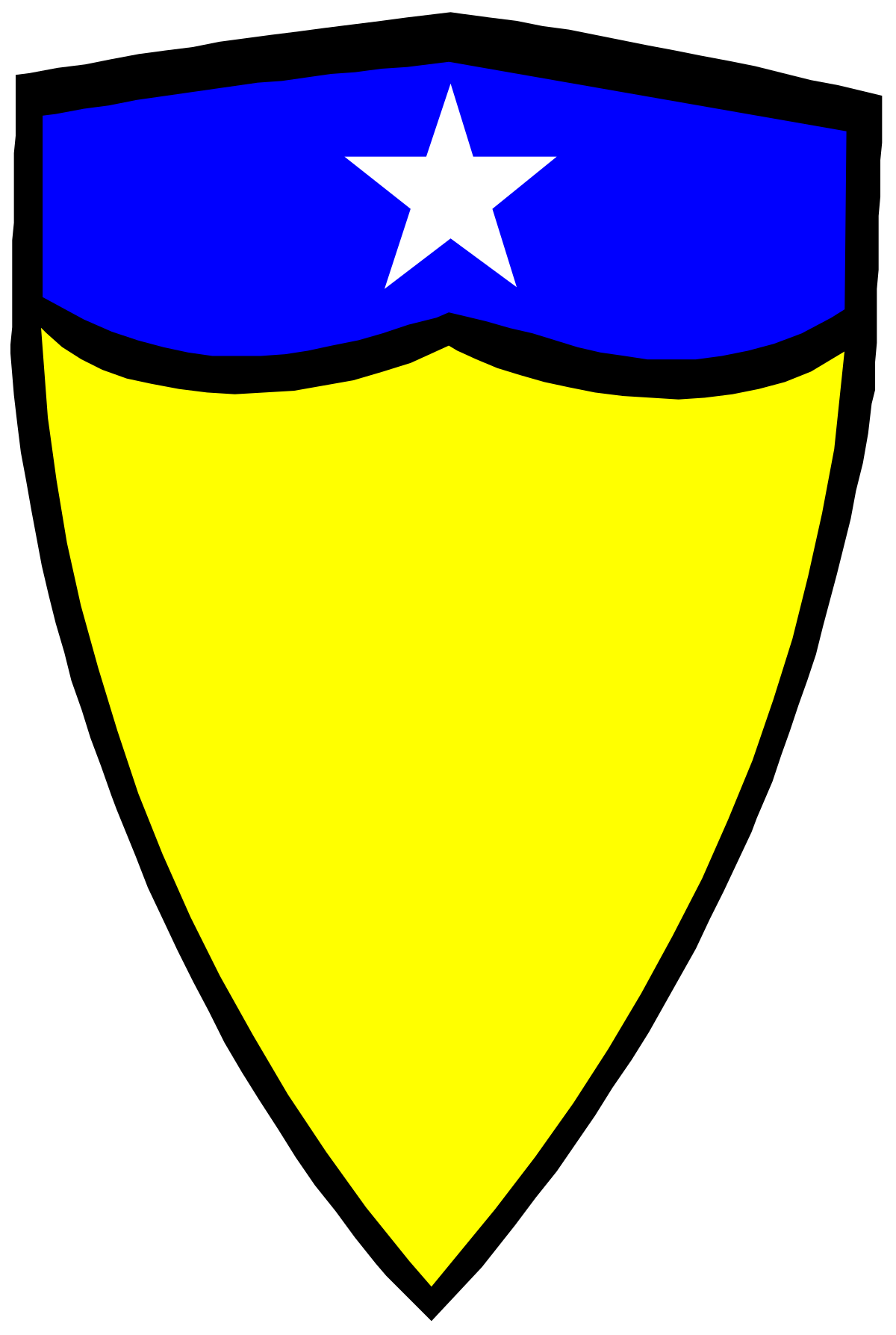 Shield with Star Clipart - Iconic Emblem for Various Uses