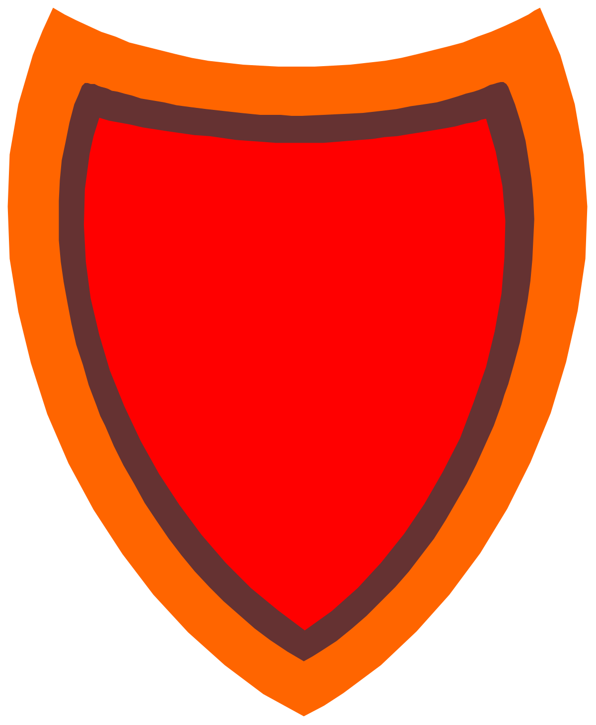 Red Shield Icon on Black Background - Perfect for Your Projects