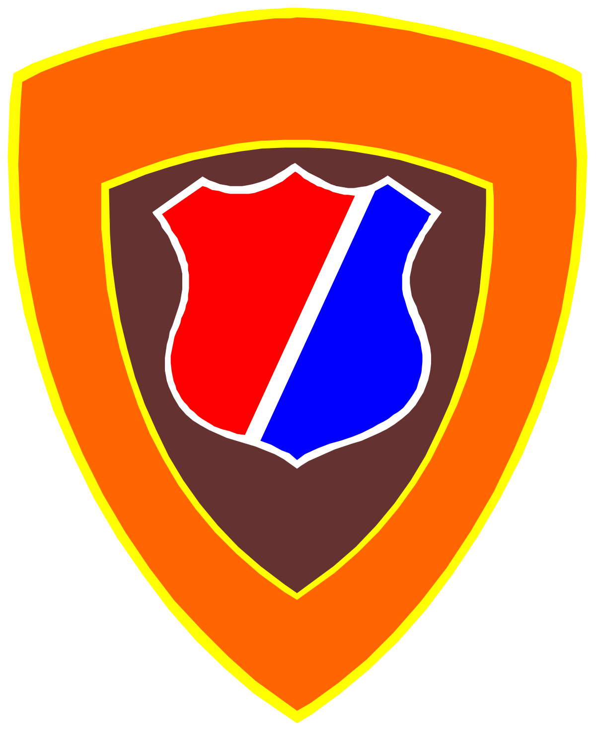 Shield Clipart: Bold Red and Blue Design for Your Projects