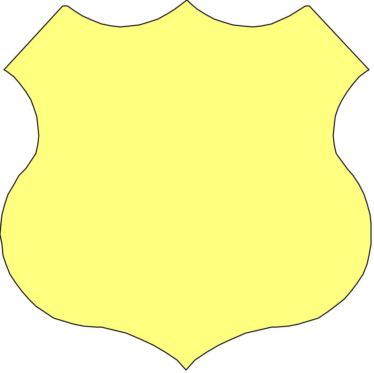 Yellow Shield Clipart on Black Background - Graphic Elements for Your Projects