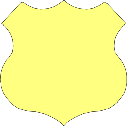 Yellow Shield Clipart on Black Background - Graphic Elements for Your Projects