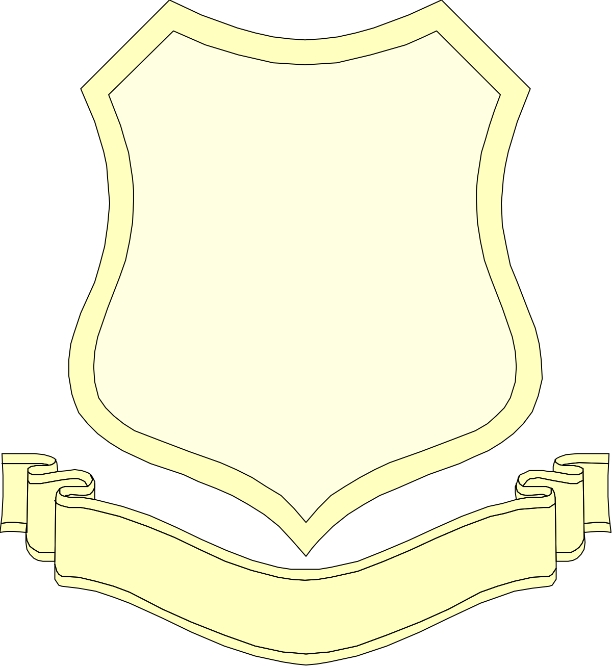 Shield with Ribbon - Unique Clipart for Creative Projects