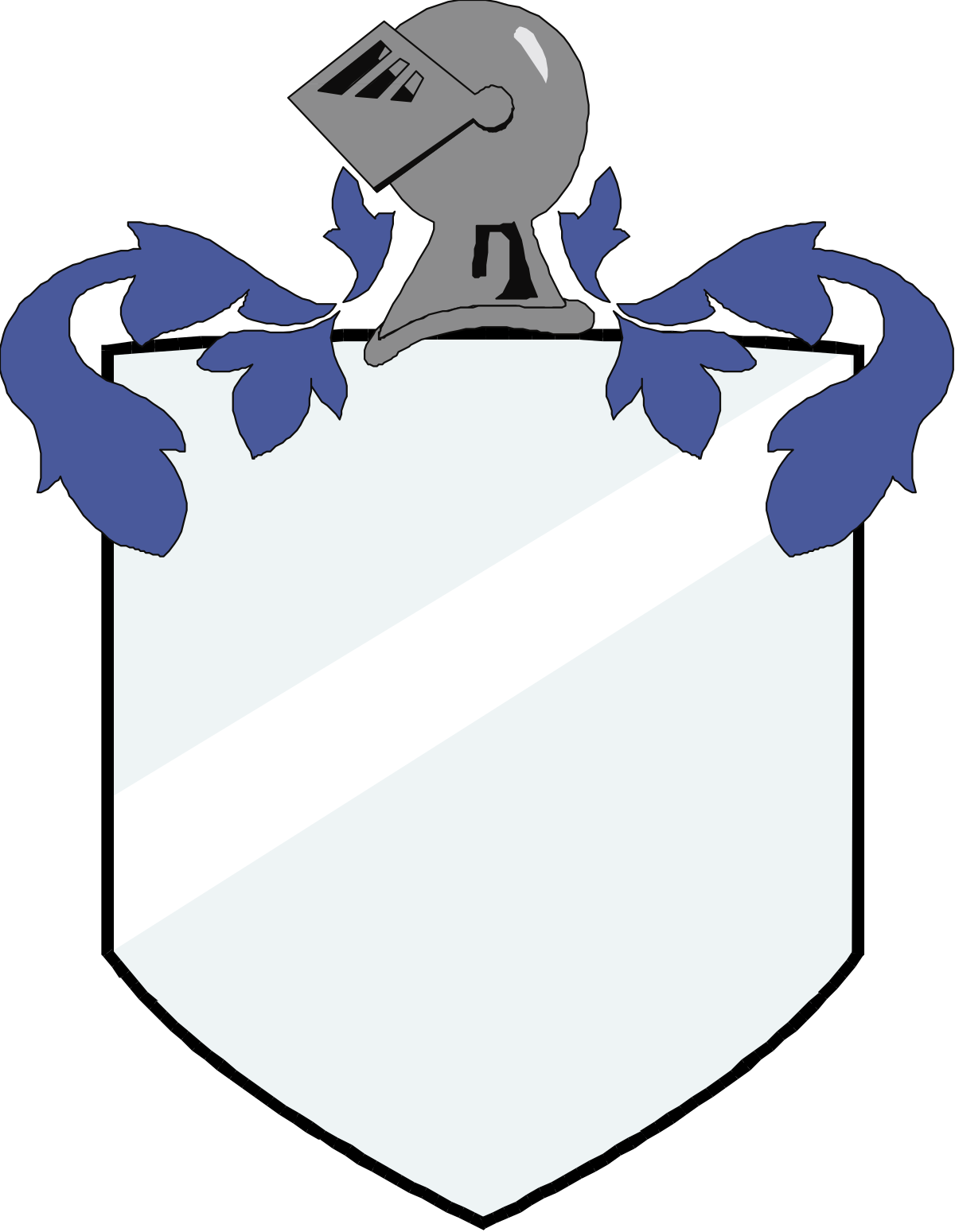 a shield with blue ribbons around it clip art png transparent Shield with Blue Ribbons Clipart - Elegant Protection Symbol