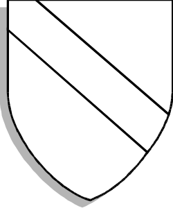 White Shield with Diagonal Stripe - Ideal Clipart for Your Projects