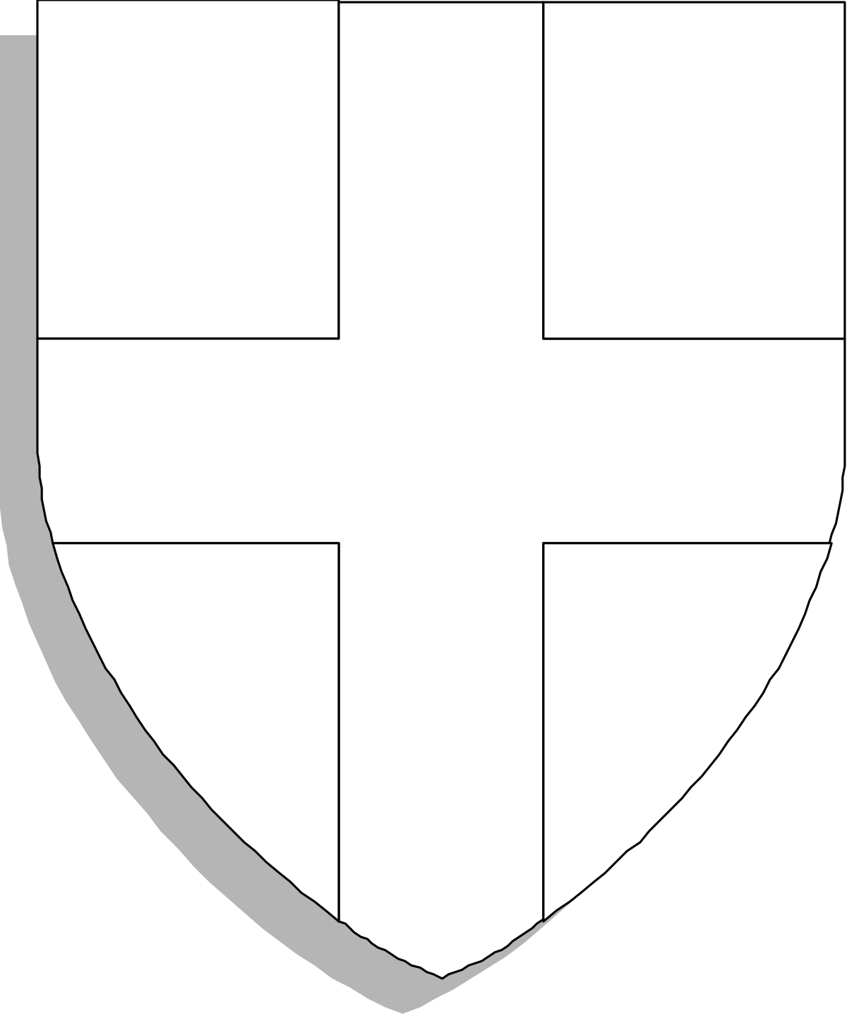 Shield with Cross Icon | Vector Clipart for Emblems