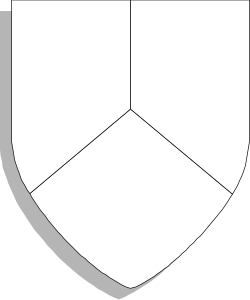 White Shield with Black Outline Clipart for Projects