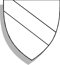 White Shield with Diagonal Stripe - Versatile Clipart for Creative Projects