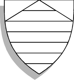 Shield Clipart with Bold White Stripe