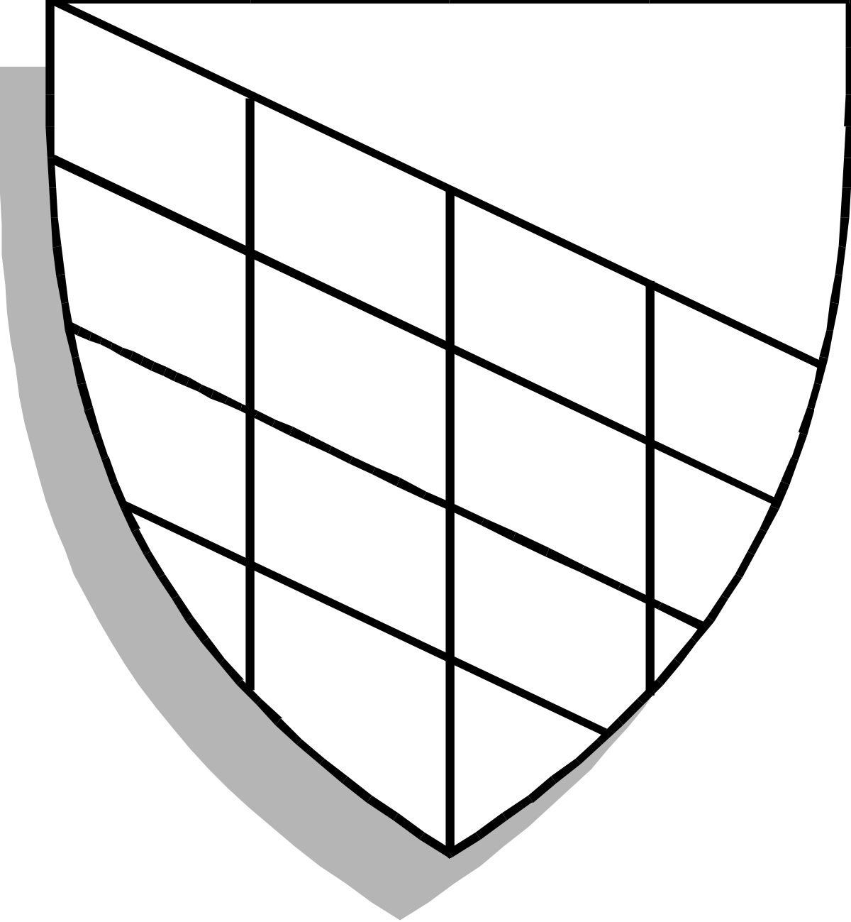 White Shield with Black and White Pattern Clipart for Creative Projects