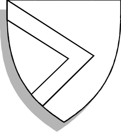 White Shield with Diagonal Line Clipart - Versatile Graphic Element