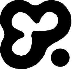 White Cross on Black Background Clipart - Bold Symbol for Various Uses