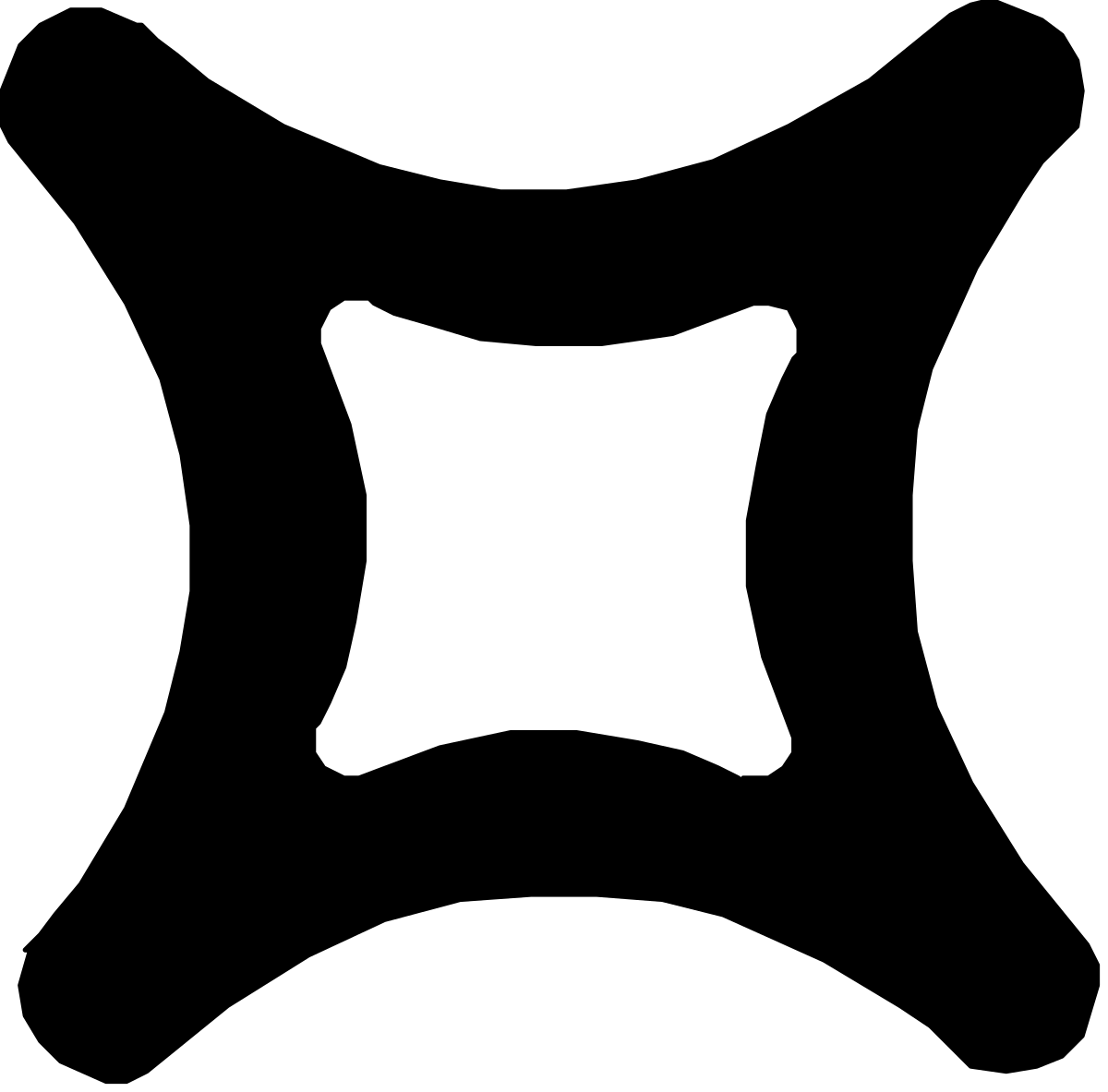Pillow Icon: White Cozy Cushion on Black Background Clipart