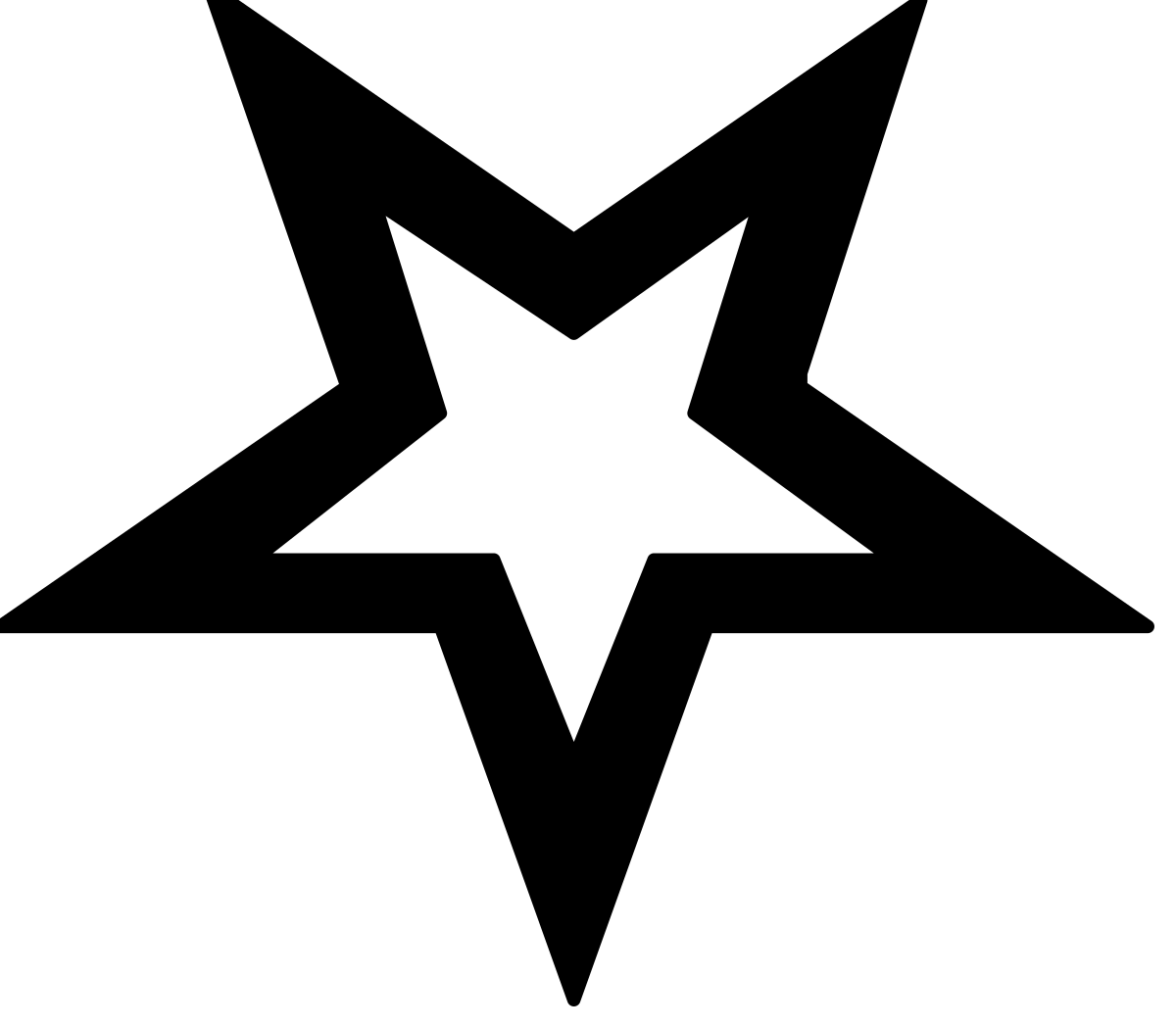 White Star on Black Background Clipart - Perfect for Elegant Designs