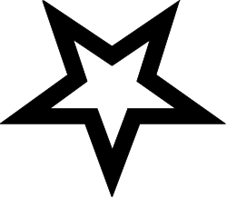 Stunning White Star on Black Background Clipart for Creative Projects
