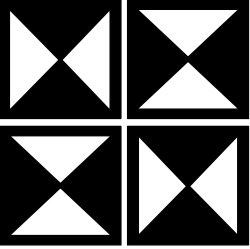 Mosaic Pattern: Black and White Triangles Clipart