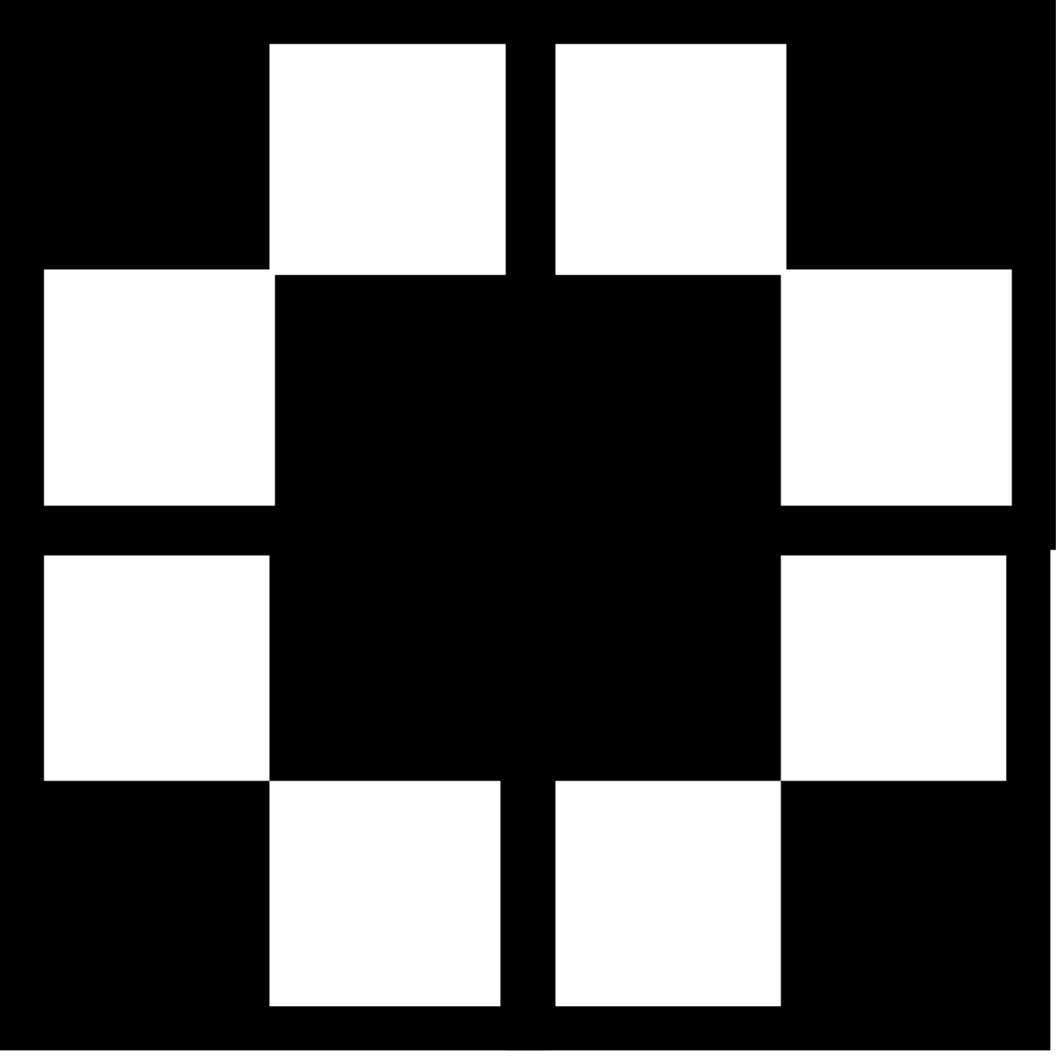 Black and White Square Icon Clipart for Versatile Design
