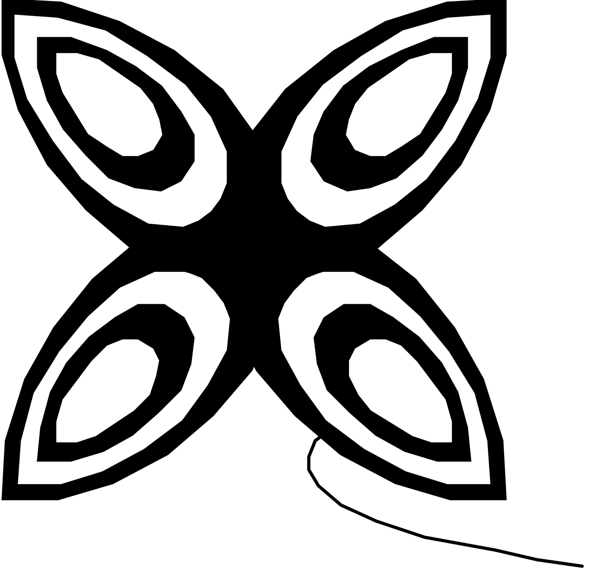 White Leaf Icon on Black Background - Perfect for Nature Themes