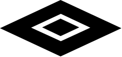 Diamond Clipart Logo - Classic Black and White Design