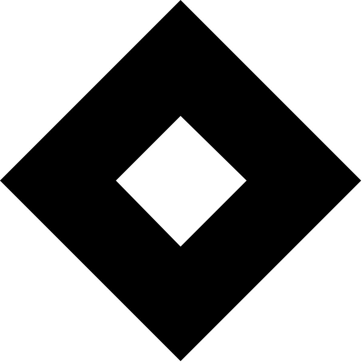 White Diamond on Black Background Clipart - Elegant and Bold Design