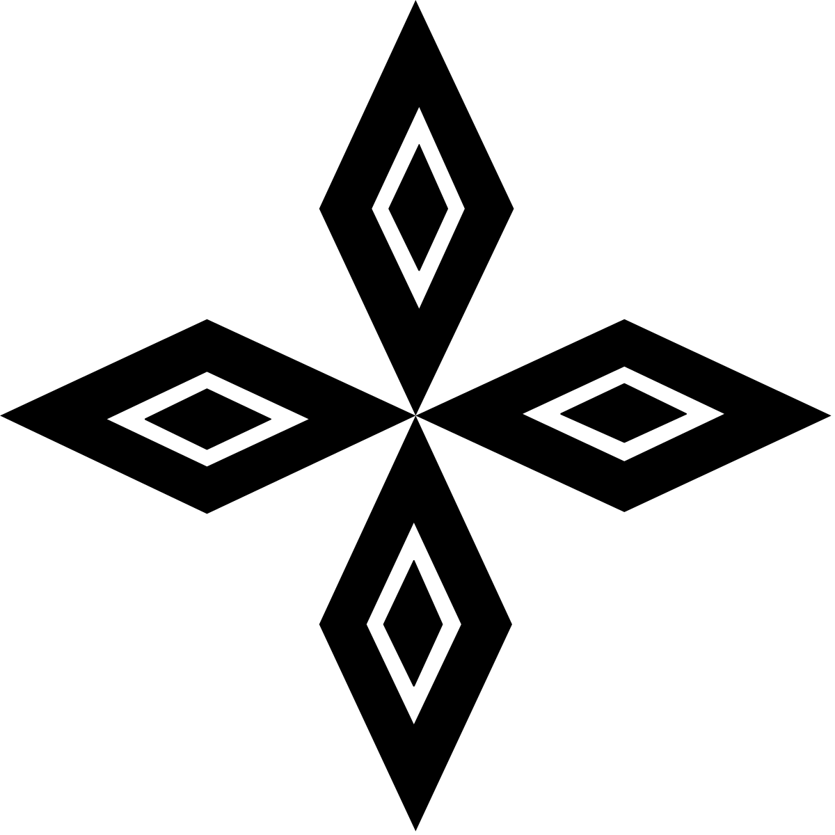 Snowflake Clipart: Elegant White Snowflake on Black Background