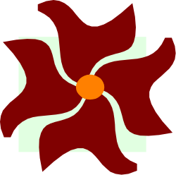 Red Flower with White Center Clipart for Vibrant Designs