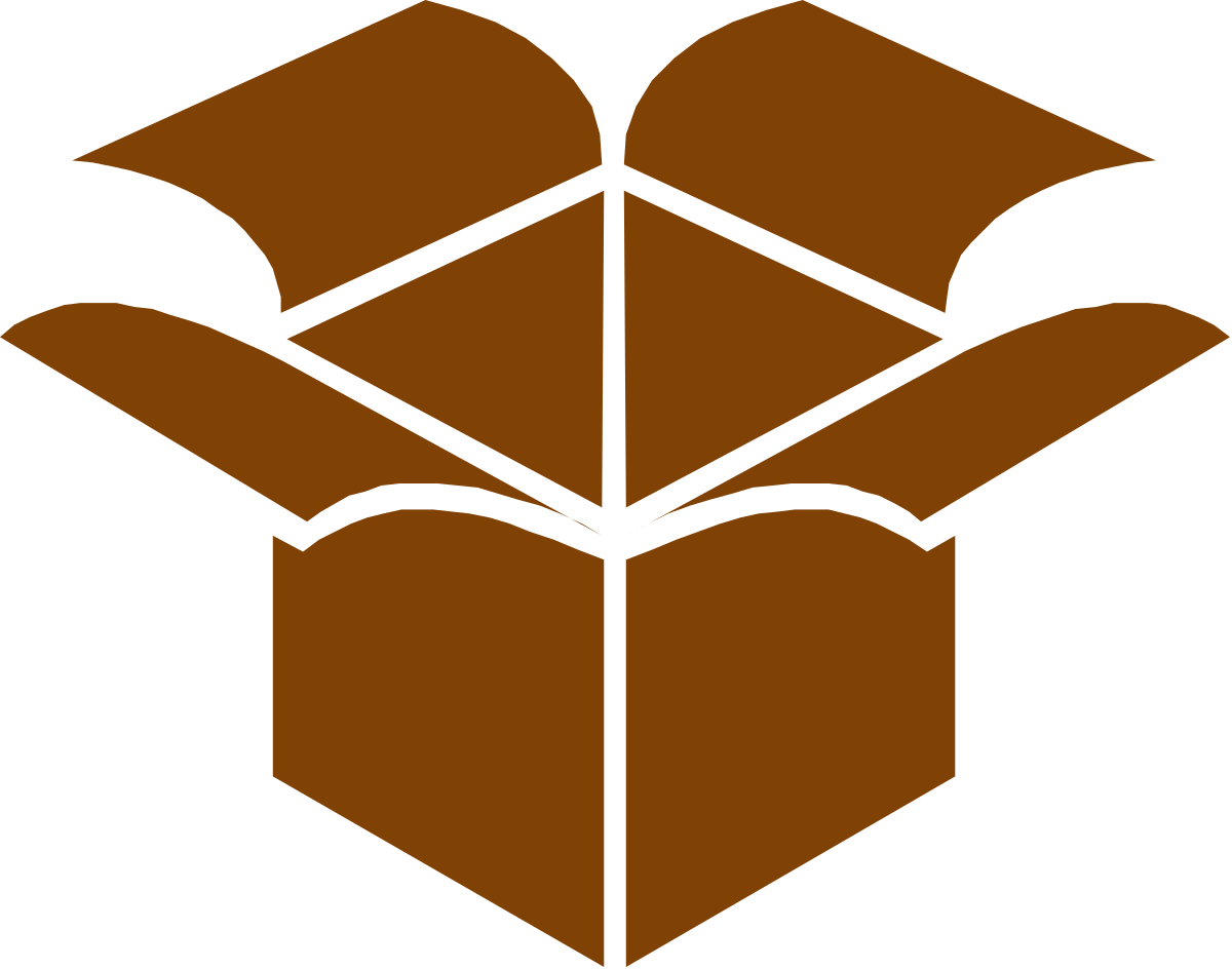 Brown Carton Box with Open Boxes Inside - Perfect Clipart for Packaging Designs