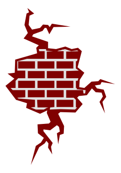 Cracked Brick Wall Clipart - Perfect for Urban Designs