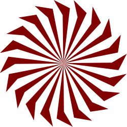Red and Black Circular Design Clipart for Creative Projects
