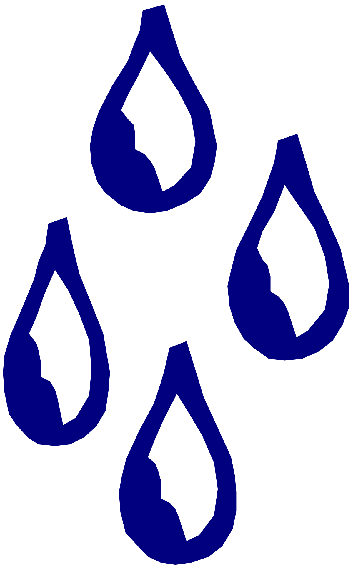 Blue and White Water Drop Icon Clipart for Creative Projects