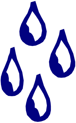 Blue and White Water Drop Icon Clipart for Creative Projects