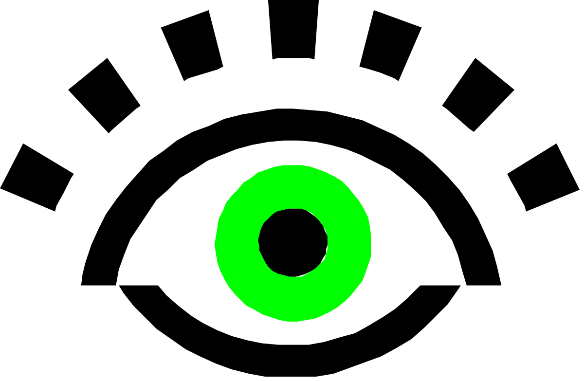 a green eye with a black background clip art png transparent Green Eye on Black Background Clipart - Vivid and Striking Visuals