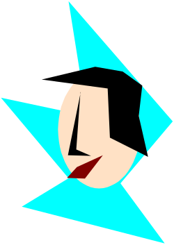 Blue Star with Face Clipart - Charming and Whimsical Design