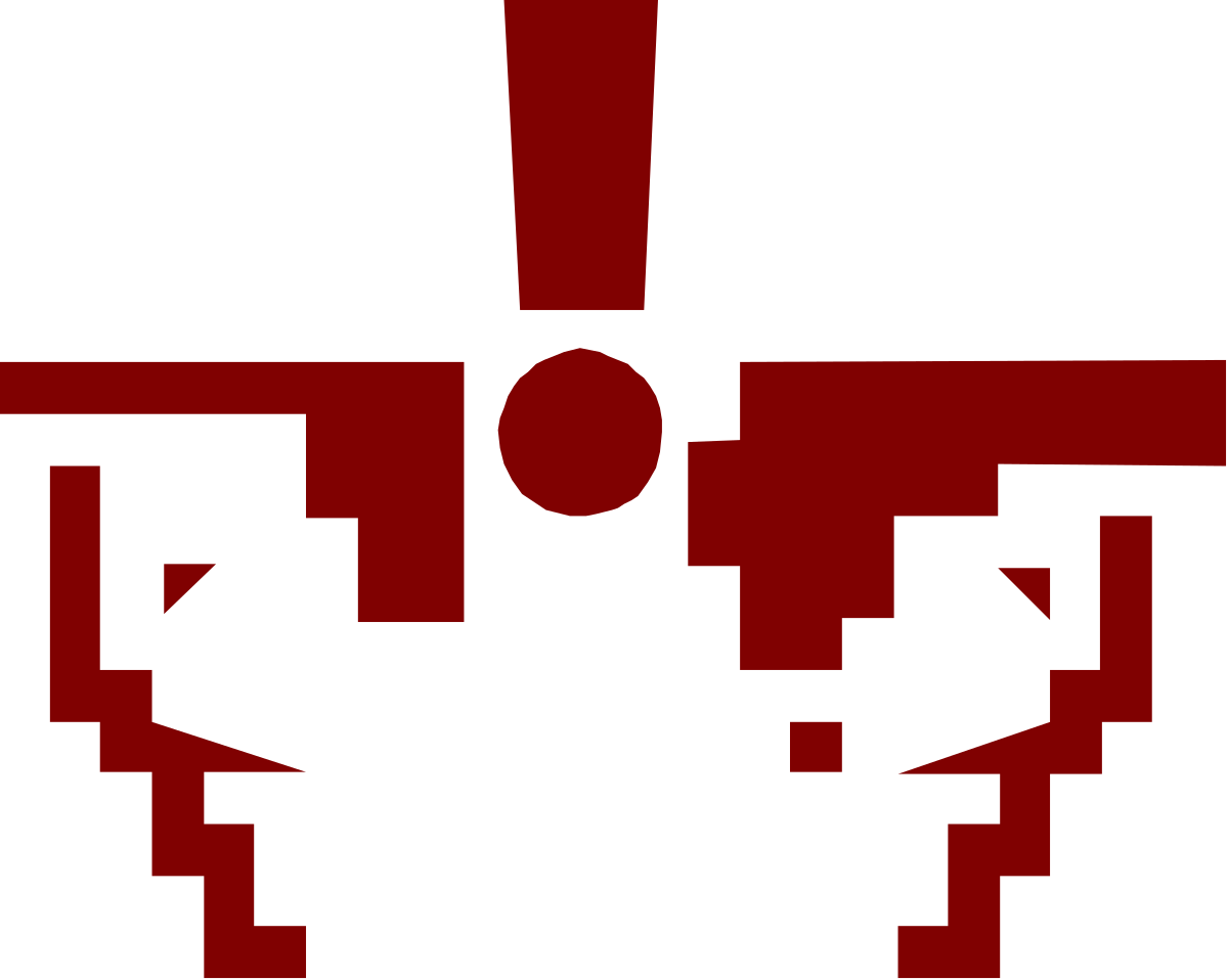 Red Cross on Black Background - Bold Clipart Design