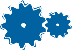 Gears Clipart: Intricate Design with Central Gear Integration
