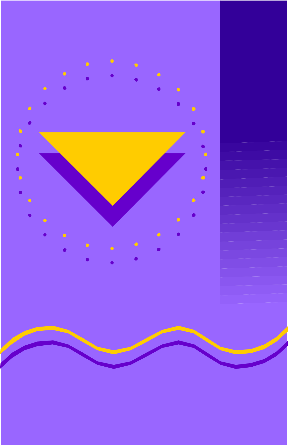 Purple and Yellow Square with Triangle Clipart - Vibrant Geometric Design