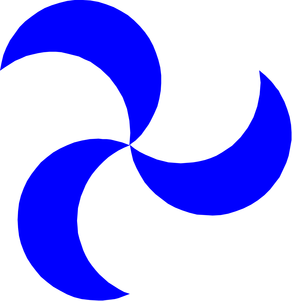 C Letter Logo Clipart - Blue and White Design