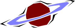 Red and Blue Logo with White Arrow - Eye-Catching Clipart Design