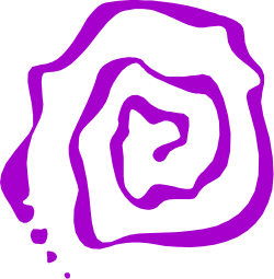 Purple Rose on Black Background - Stunning Floral Clipart for Creative Projects