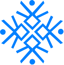 Blue Snowfloor Logo Clipart - Unique Winter Design