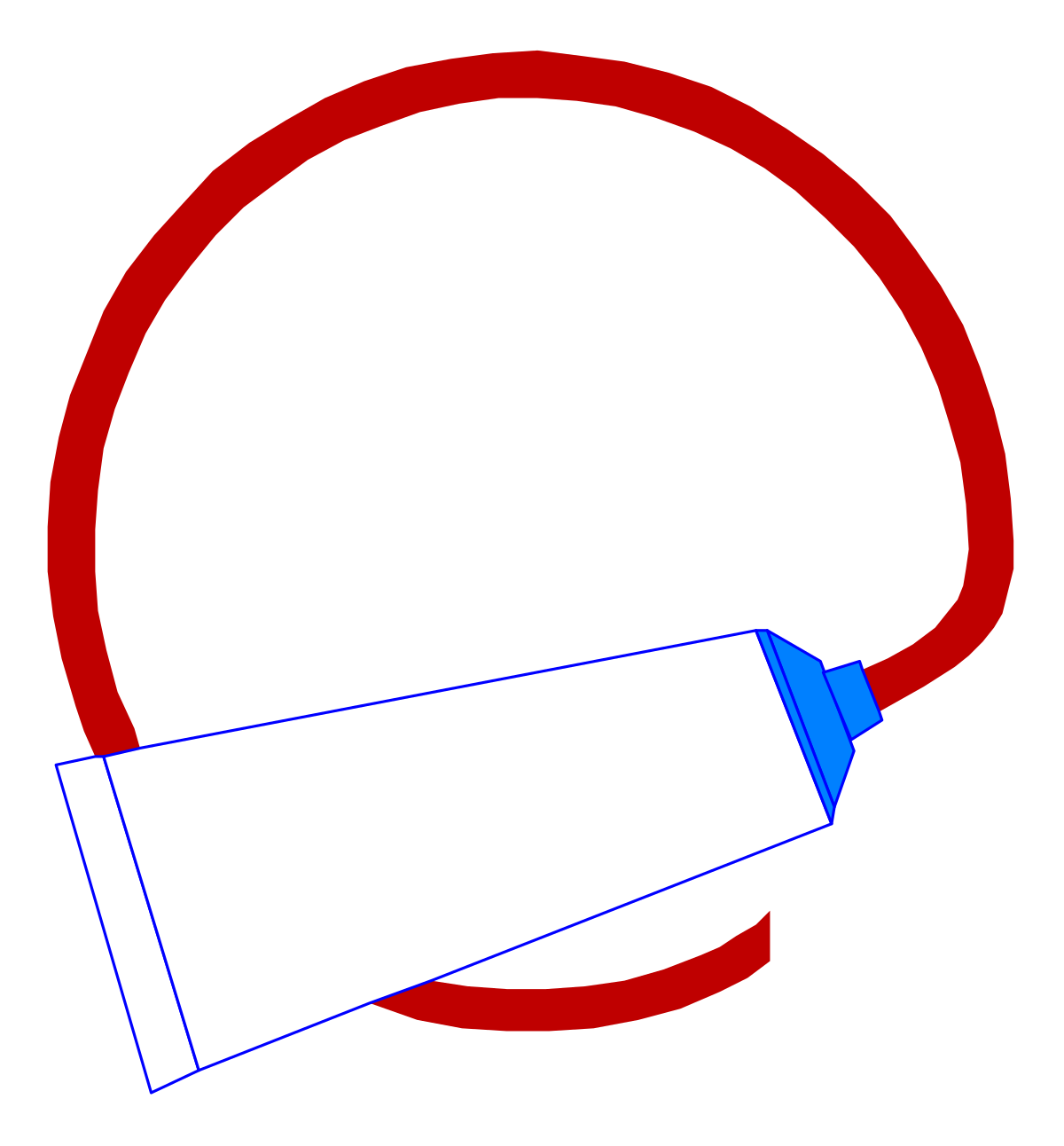 White Tube with Red Circle - Perfect Clipart for Your Projects