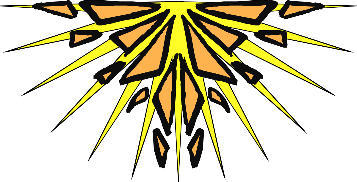 a yellow explosion with a black background clip art png transparent Yellow Explosion on Black Background Clipart