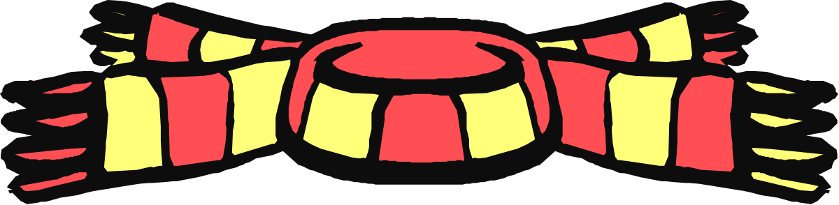 Red and Yellow Logo on Black Background Clipart for Creative Projects