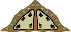 Flower Pattern Triangle Clipart for Decorative Projects