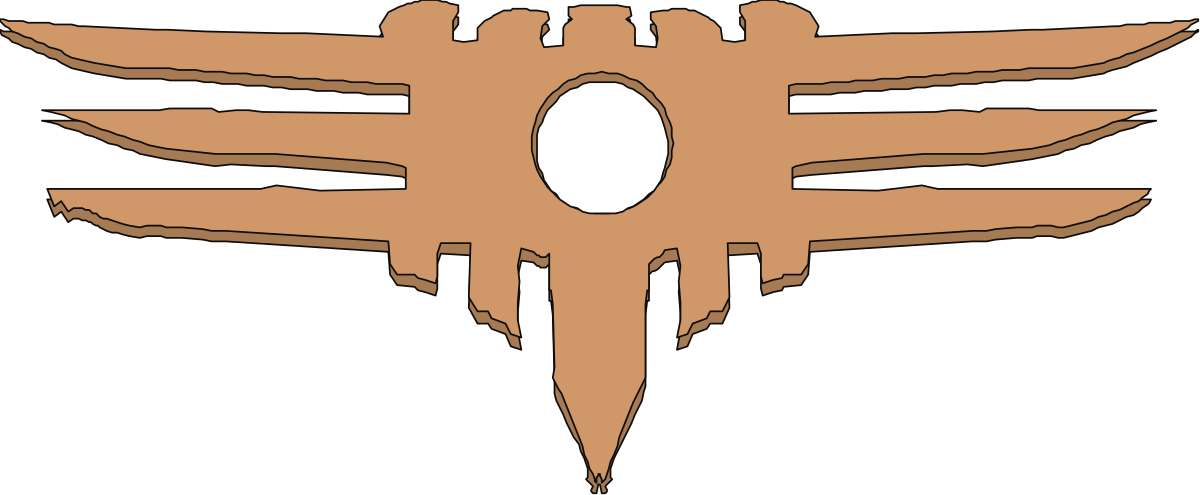 Brown and Black Logo with White Circle - Unique Clipart Design